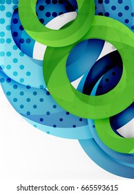 Projeto de plano de fundo de vetor de círculo com espirais abstratas