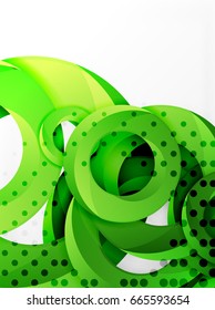 Circle vector background design with abstract swirls