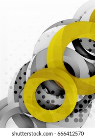 Circle vector background design with abstract swirls