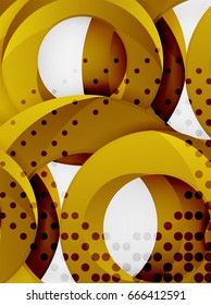 Circle vector background design with abstract swirls