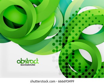 Circle vector background design with abstract swirls