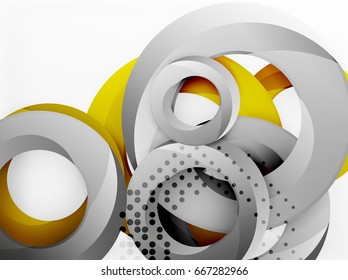 Circle vector background design with abstract swirls
