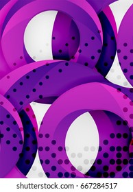 Circle vector background design with abstract swirls