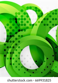 Circle vector background design with abstract swirls