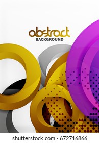 Circle vector background design with abstract swirls