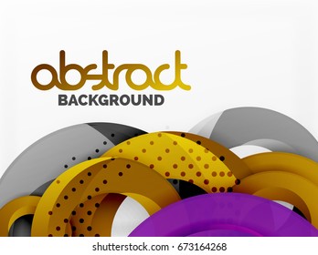 Circle vector background design with abstract swirls