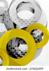 Circle vector background design with abstract swirls