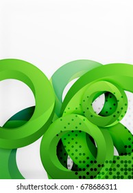 Circle vector background design with abstract swirls