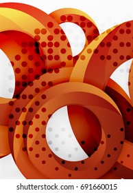 Circle vector background design with abstract swirls