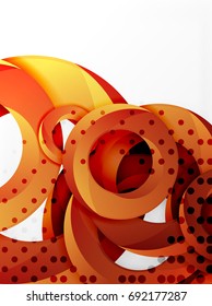 Circle vector background design with abstract swirls