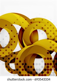 Circle vector background design with abstract swirls