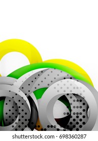 Circle vector background design with abstract swirls