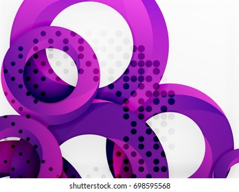 Circle vector background design with abstract swirls