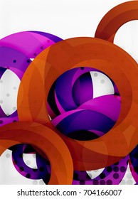 Circle vector background design with abstract swirls