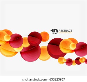 Circle vector background, geometric abstraction