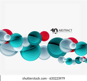 Circle vector background, geometric abstraction