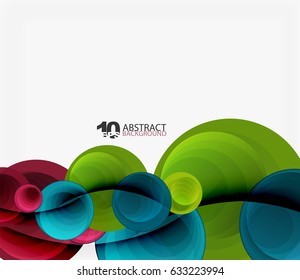 Circle vector background, geometric abstraction