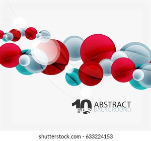 Circle vector background, geometric abstraction