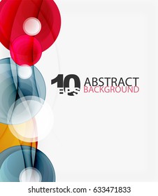 Circle vector background, geometric abstraction