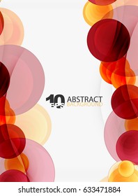 Circle vector background, geometric abstraction