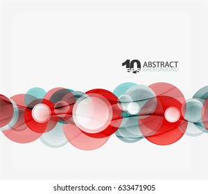Circle vector background, geometric abstraction