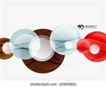 Circle vector background, geometric abstraction