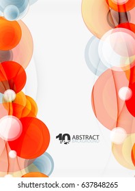 Circle vector background, geometric abstraction