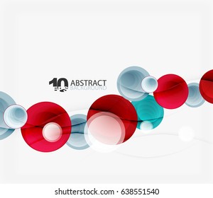 Circle vector background, geometric abstraction