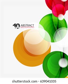 Circle vector background, geometric abstraction