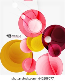 Circle vector background, geometric abstraction