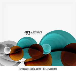Circle vector background, geometric abstraction