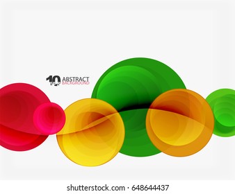 Circle vector background, geometric abstraction