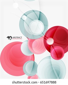 Circle vector background, geometric abstraction