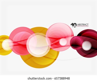 Circle vector background, geometric abstraction