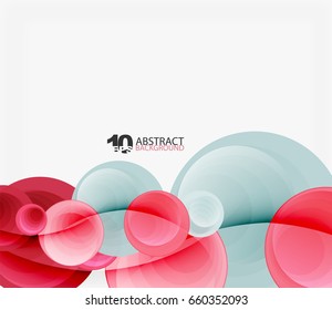 Circle vector background, geometric abstraction