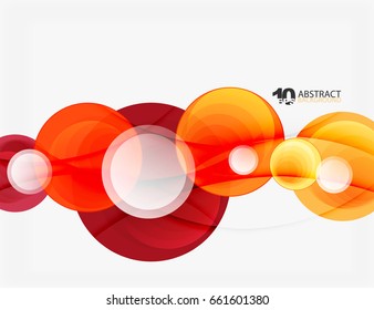 Circle vector background, geometric abstraction