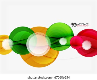 Circle vector background, geometric abstraction