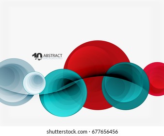 Circle vector background, geometric abstraction