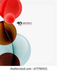 Circle vector background, geometric abstraction