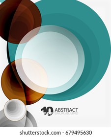 Circle vector background, geometric abstraction