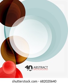 Circle vector background, geometric abstraction