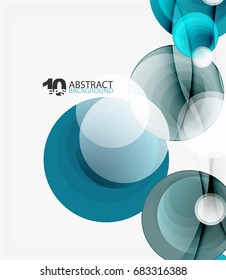 Circle vector background, geometric abstraction