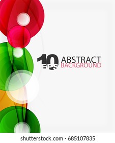 Circle vector background, geometric abstraction