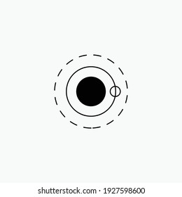 Circle vector black mon dark. Space moon star astronomy eclipse abstract sun dark abstrak, vector, symbol, logo, icon, sign, Illustration Minimalist.