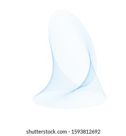 Circle vector design element, round shape light blue, isolated on white 