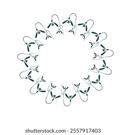 circle vector design frame elements set modern minimalistic doodle