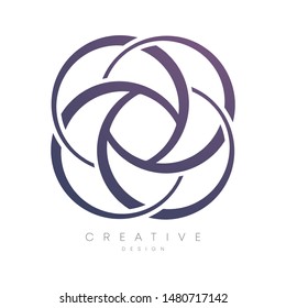 Circle vector design with unique ornaments inside.