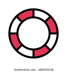 circle vector flat color icon 