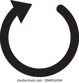 Circle vector flat design graphik arrow icon, rotation next or swap pictogram, synchronize simple symbol, reload icon