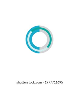 Circle vector flat design template